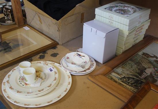 Collection of Royal Doulton Bunnykins & Brambly Hedge collectors plates, nursery ware etc (some boxed)